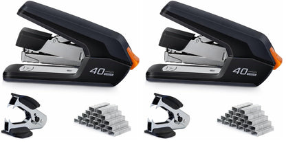 Leven Effortless Desktop Stapler, 40 Sheet Capacity, One Finger Stapling