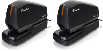 Swingline Electric Stapler, 20 Sheet Capacity, Optima 20, Jam Free, Compact, Automatic or Manual, Plug In or Battery, Orange and Gray (48207)
