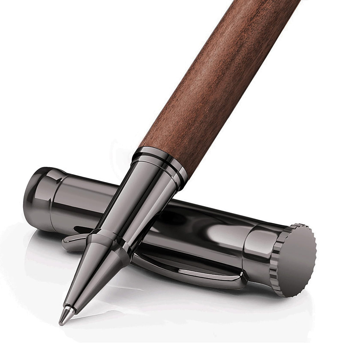 WEMATE Wood Rollerball Pen Set, Nice Pen for Men, Fancy Look - Red Padouk
