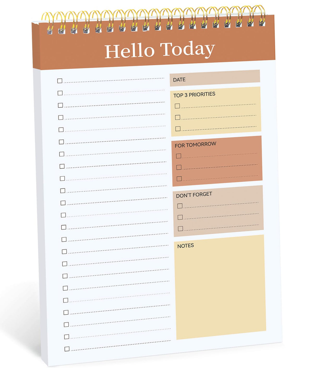 Taja To Do List Notepad, Undated Daily Planner for Work and Goal Setting