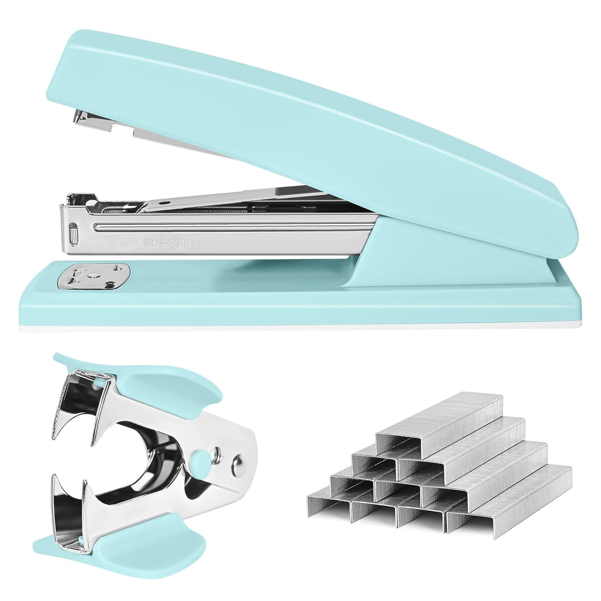 Stapler 25 Sheet Capacity with 1000 Staples and Staple Remover, Black