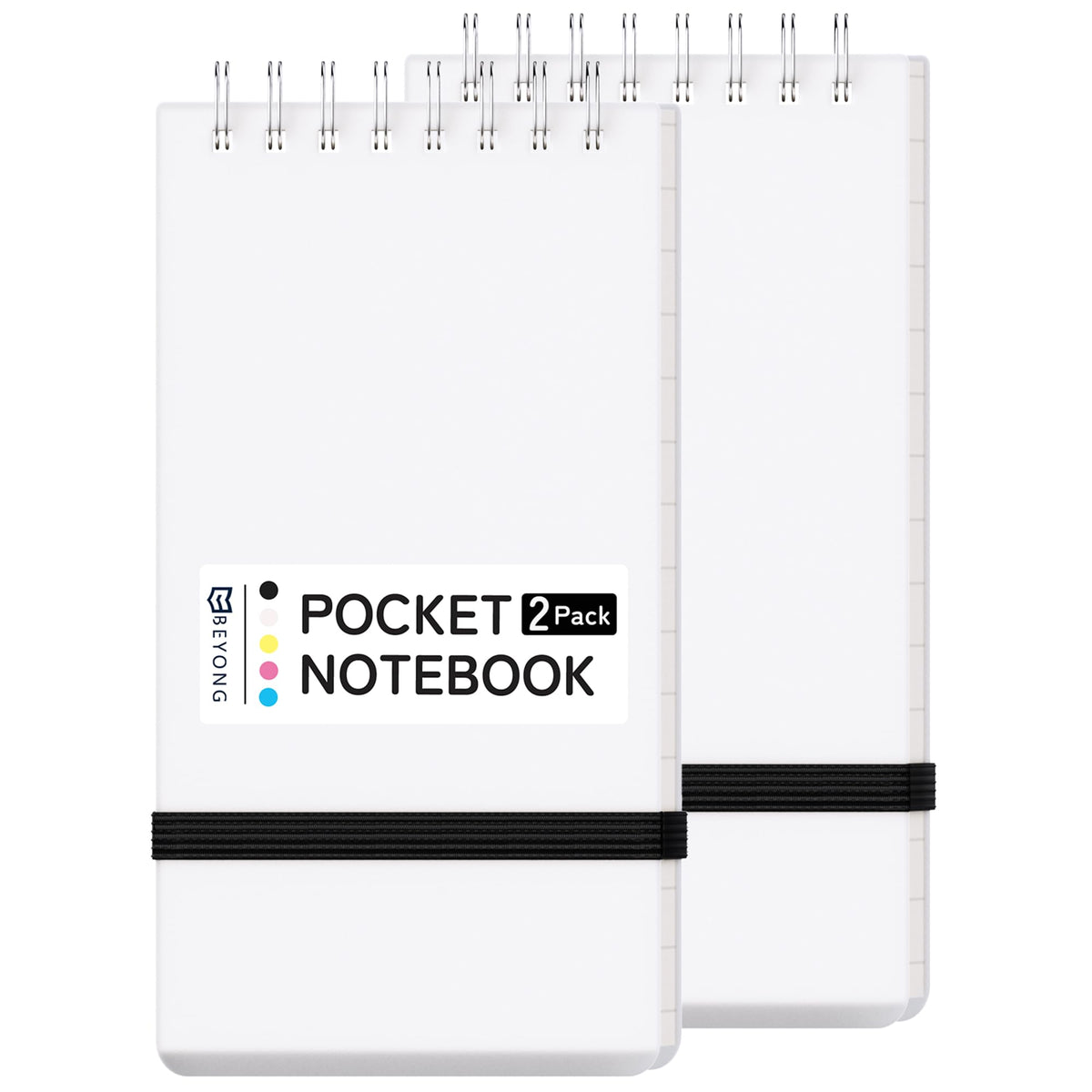 Small Pocket Notebook, Mini Notepad Spiral Notebooks Note Pads (Black, 3x5)