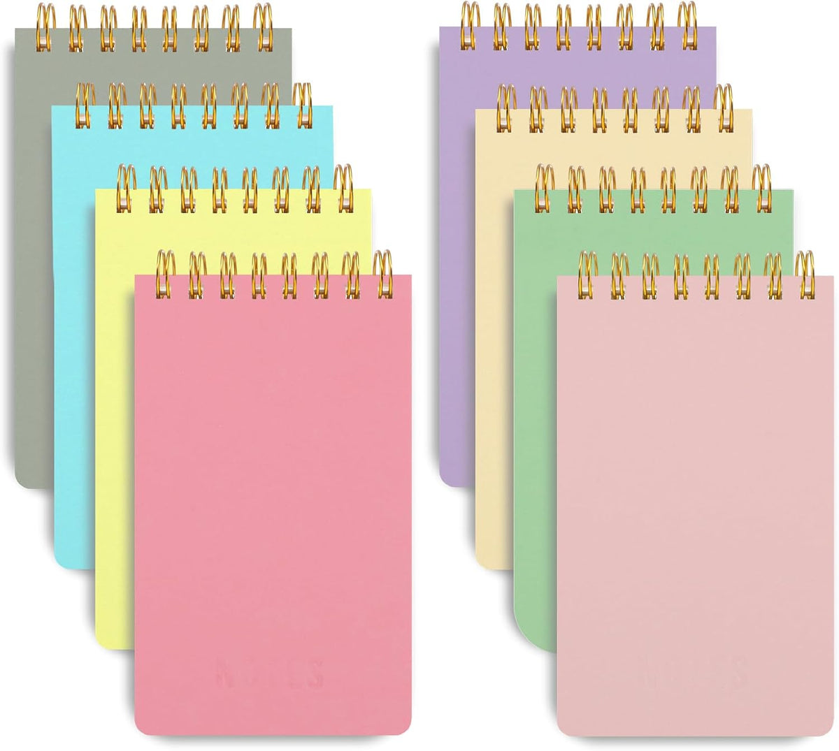 Thboxes Pocket Notebooks 8 Pack, 3x5 Inch Mini Pads Spiral, Macaron Colors