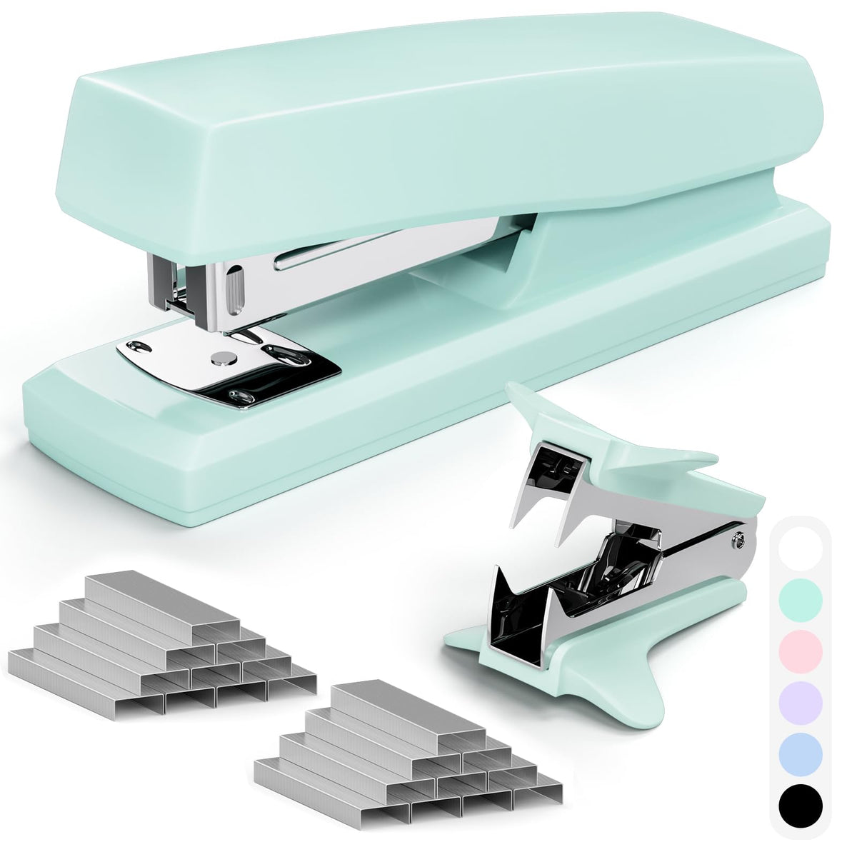 Pink Office Stapler, Paper Stapler and Staples, Pink Office Supplies