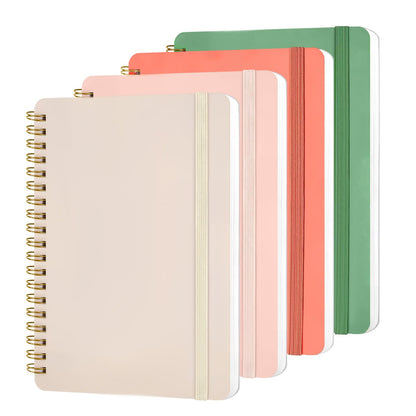 4 PCS Small Spiral Notebook 5x7, Spiral Journal Notebook, Notebooks for Work, Note Taking, School, Small Notebooks 5x7 with Strap, Cute Notebooks for Women 50 Sheets