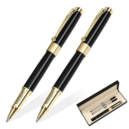 YIVONKA Ballpoint Pen Black Refill,Luxury Ballpoint Line width 0.5mm,Best Ball Pen Gift Set for Men & Women Professional Executive,Office,Nice BallPens Classy Gift Box (Blue)