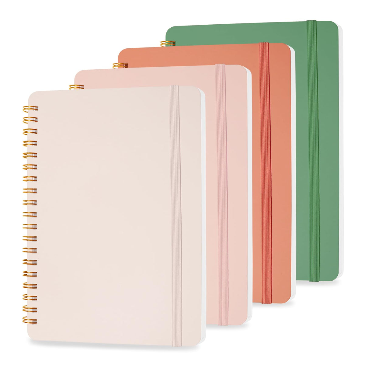 4 PCS Small Spiral Notebook 5x7, Spiral Journal Notebook, Notebooks for Work, Note Taking, School, Small Notebooks 5x7 with Strap, Cute Notebooks for Women 50 Sheets
