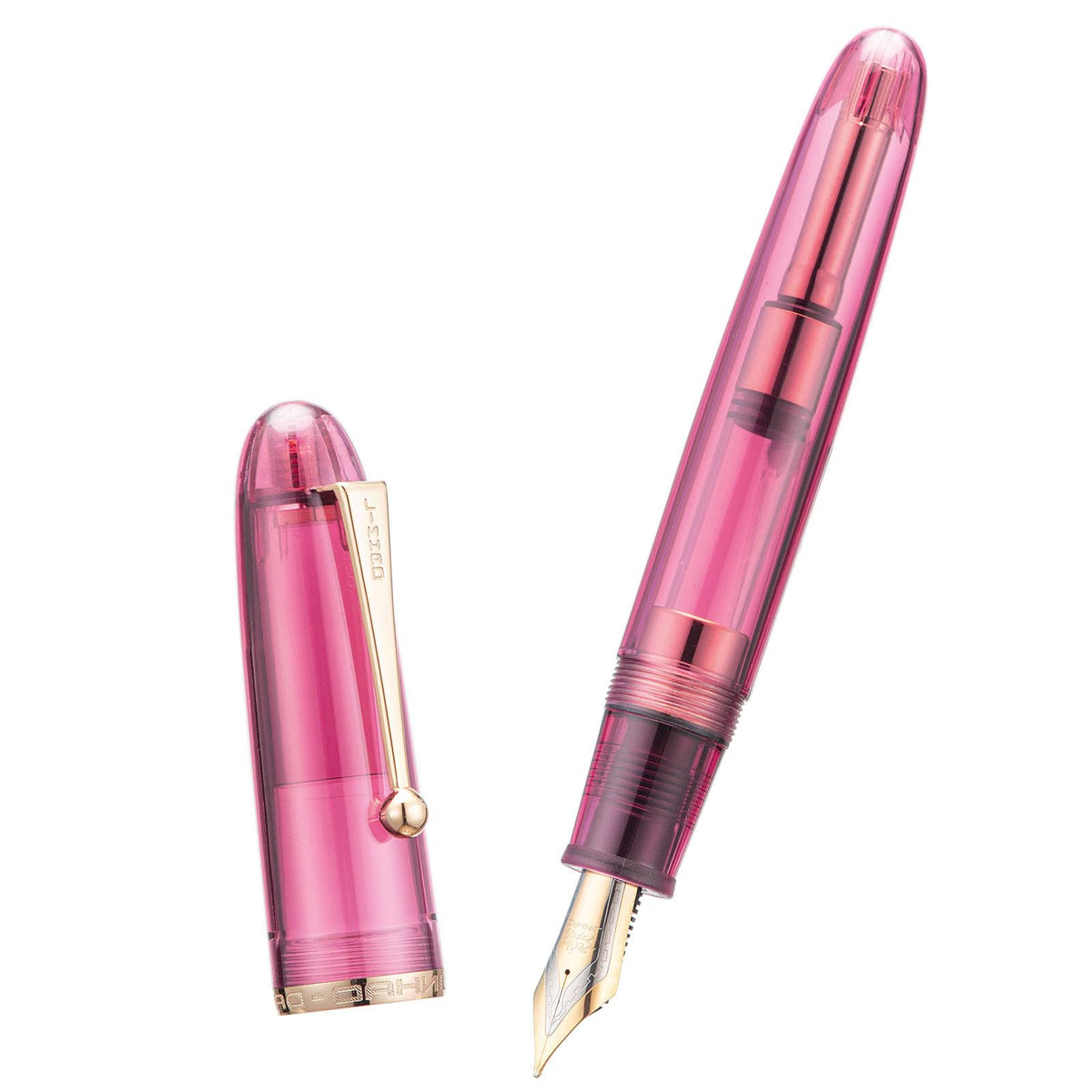 Jinhao 9019 Fountain Pen Dadao Series Ivory White #8 Heartbeat Fine Nib Large Converter Smooth Writing Instrument