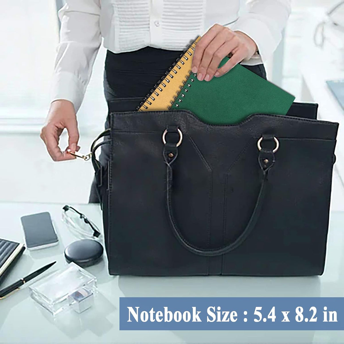 6Pack Spiral Notebook, 5.7x8.3” Small Notebooks for Work 120 Page Note Pads