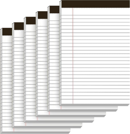 Nichela 5" x 8" Note Pads 6 Pack of Legal Pads Narrow Ruled Notepad with Perforated Notepads 30 Sheets Small Writing Pads 21lb Legal Pad Quality Paper Ideal for Home, Office, or School Use