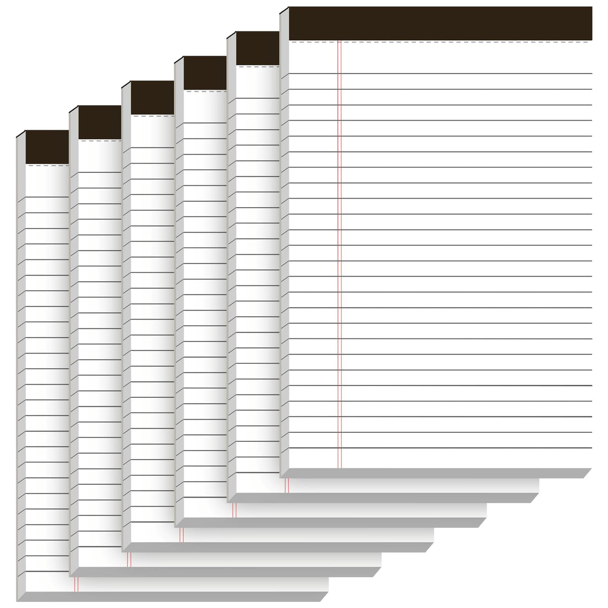 Nichela 5" x 8" Note Pads 6 Pack of Legal Pads Narrow Ruled Notepad with Perforated Notepads 30 Sheets Small Writing Pads 21lb Legal Pad Quality Paper Ideal for Home, Office, or School Use