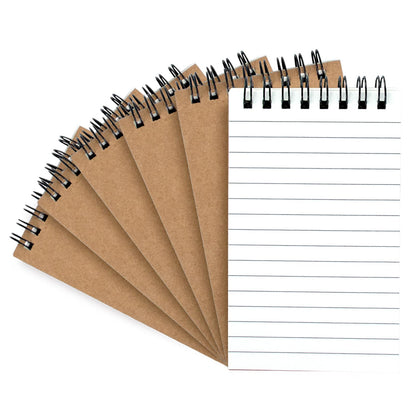 12 Pack 3x5" Mini Notebook, Small Spiral College Ruled Notepad for School