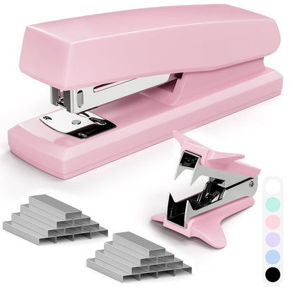 Pink Office Stapler, Paper Stapler and Staples, Pink Office Supplies