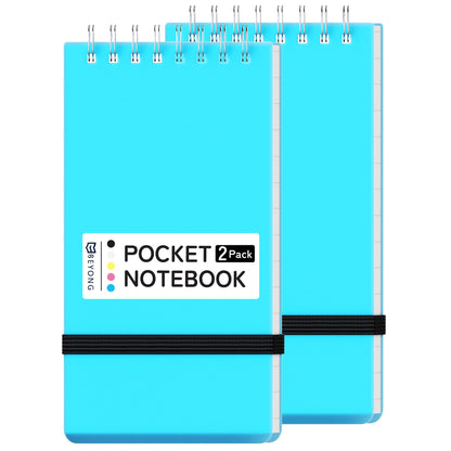 Small Pocket Notebook, Mini Notepad Spiral Notebooks Note Pads (Black, 3x5)
