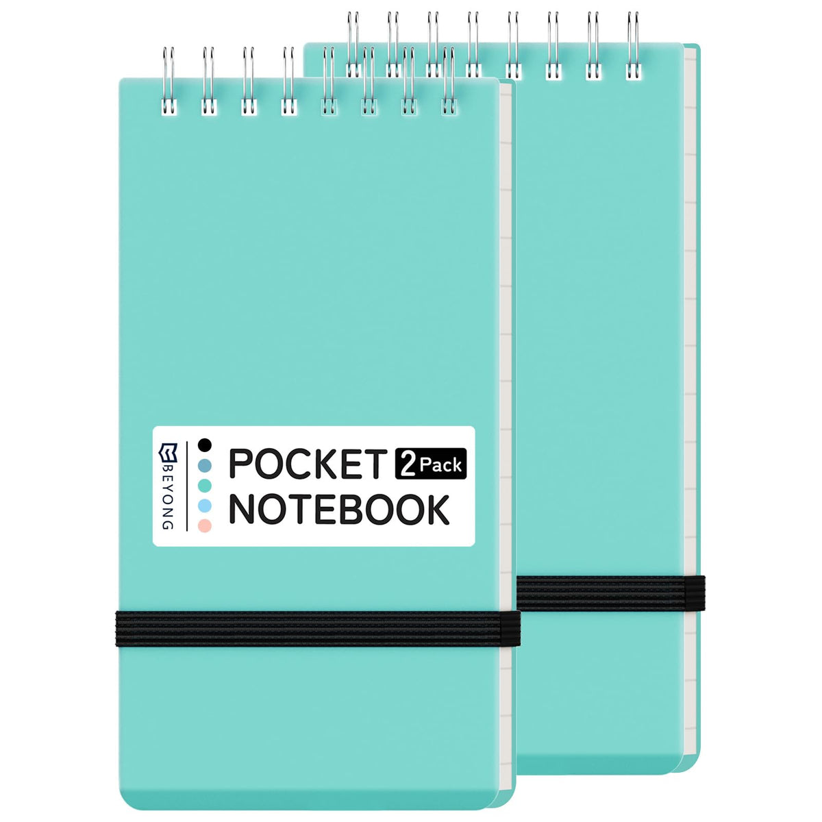 Small Pocket Notebook, Mini Notepad Spiral Notebooks Note Pads (Black, 3x5)