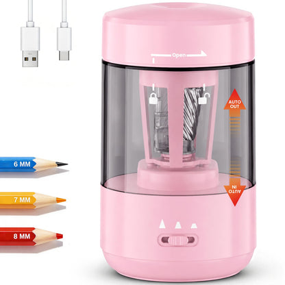 Electric Pencil Sharpener for Classroom, Fully Automatic, Black