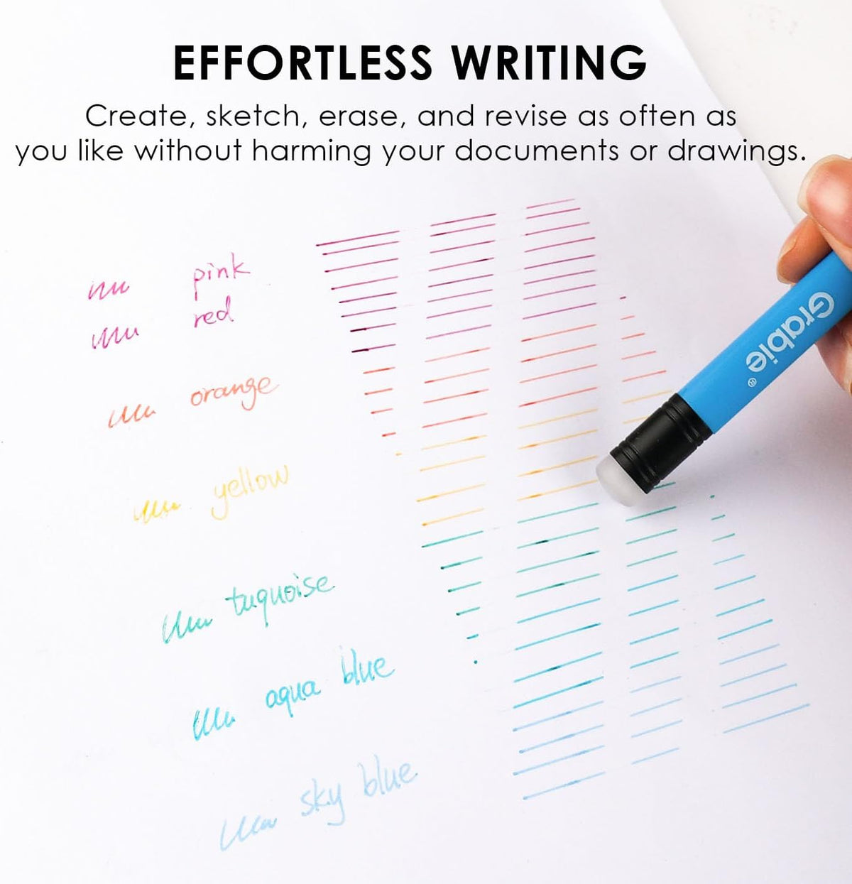 Grabie Erasable Gel Pens, 9 Color 0.7 mm Point, Rustic Reverie