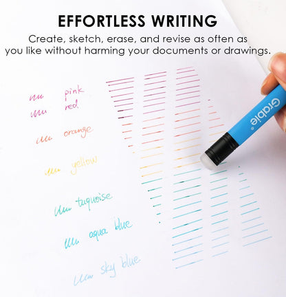 Grabie Erasable Gel Pens, 9 Color 0.7 mm Point, Rustic Reverie