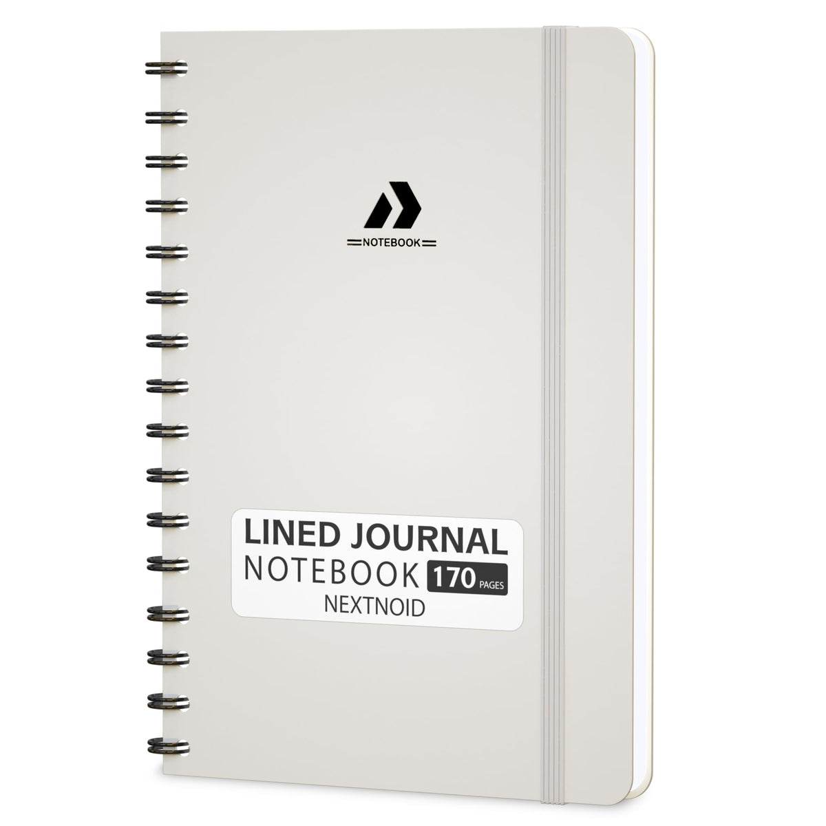 Nextnoid Lined Spiral Notebook Journal For Women & Men - A5(5.8" x 8.3") 170 Pages, Hardcover Notebooks for Work & Note Taking, College Ruled Journals for Writing - Grey