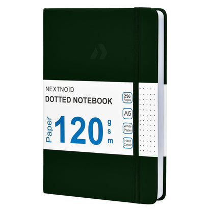 Nextnoid Lined Notebook Journal for Men - 120 GSM Thick Paper - 160 Pages - A5 Hardcover Notebook for Work - Ideal for Writing, Journaling, and Note-Taking (Black)