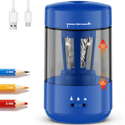 Electric Pencil Sharpener for Classroom, Fully Automatic, Black