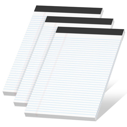 Legal Pads 8.5 x 11 Notepad, 2 Pack White Note Pads 8.5'' x 11'' for Work