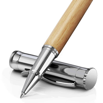 WEMATE Wood Rollerball Pen Set, Nice Pen for Men, Fancy Look - Red Padouk