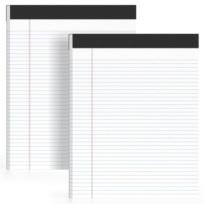 AILZFEI 12 Pack of Legal Pads 8.5 x 11.75 College Ruled Notebook White Paper Note Pad Narrow Ruled 30 Sheets Notepads Perforated Writing Pad Clear Print 8x11 Legal Pads Pads of Paper