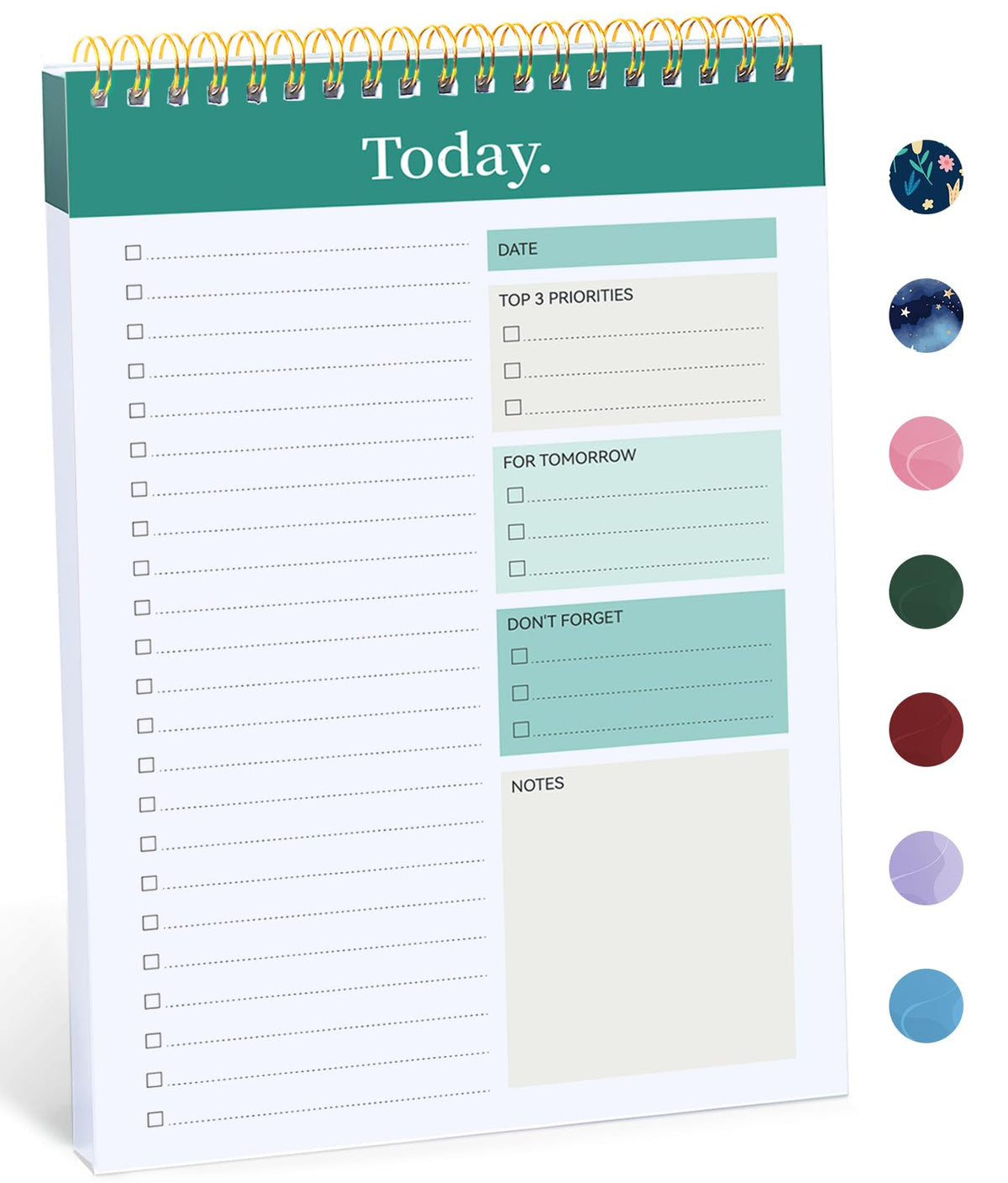 Taja To Do List Notepad, Undated Daily Planner for Work and Goal Setting