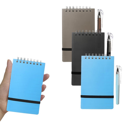 3 Pack Pocket Spiral Notebook With Pen, 5.1"x 3.1" 100 Pages A7 Lined Paper