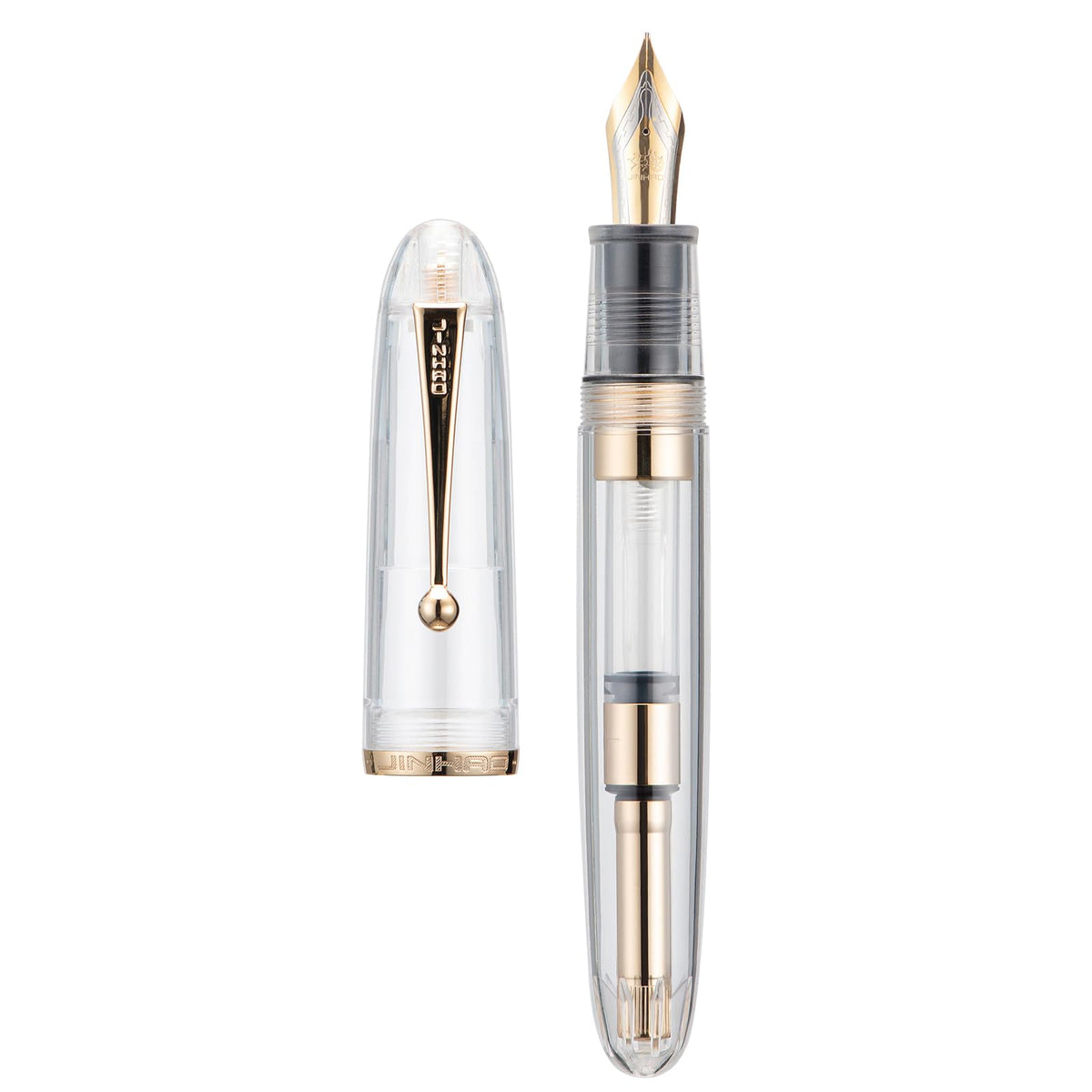 Jinhao 9019 Fountain Pen Dadao Series Ivory White #8 Heartbeat Fine Nib Large Converter Smooth Writing Instrument