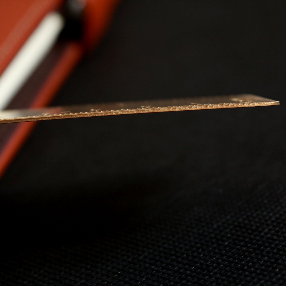 Ergonflow Gold Brass Ruler - Vintage Metal Copper Bookmark Dual Scale Engraved 4.75" (12Cm) Set of 2