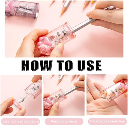 4Pcs Cute Stationery Set,Kawaii School Supplies
