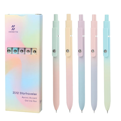 Ddaowanx Gel Pens,6 Pcs 0.5mm Retractable Quick Dry Black Ink Pens