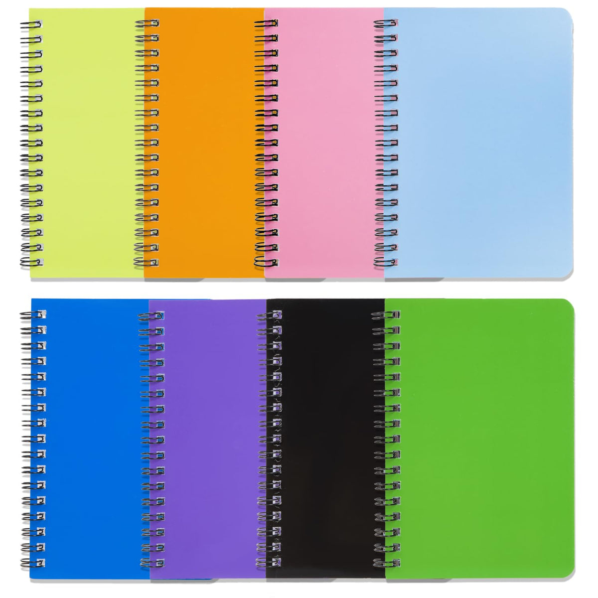 YiHenTiezz 8Pack Beige Small Spiral Notebook 4.2"x 6.1" Pocket Notepad