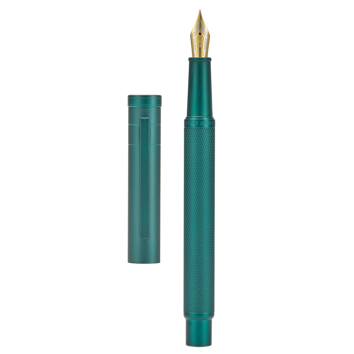 Matte Black Forest Fountain Pen Extra Fine Nib Classic Design with Converter and Metal Pen Box Set by Asvine