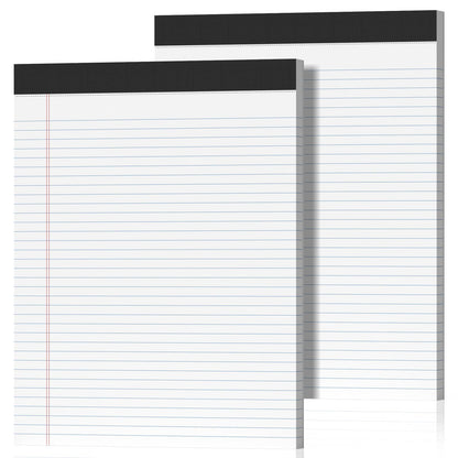 6 Pack Legal Pads 8.5" x 11" College Ruled Yellow Note Pads 8.5 x 11 Inch Micro-Perforated Notepad 300 Sheets in Total Lined Writing Paper Notebook for Office, School Supplies & To-Do Lists