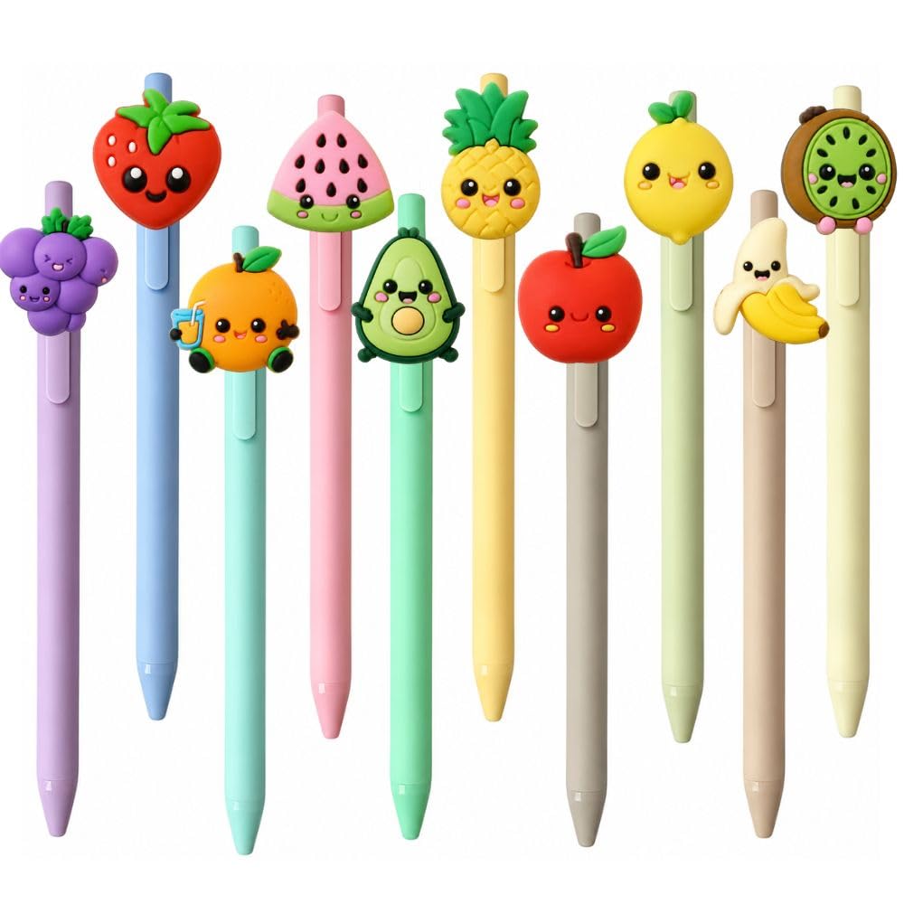 YJ PREMIUMS 10PC Music Pens Song Writing Pen Musical Instruments Lyrics Rhythm Guitar Violin Drums Office Supply Recital Gifts For Music Lovers Choirmates Piano Teacher Students Bandmates Musicians