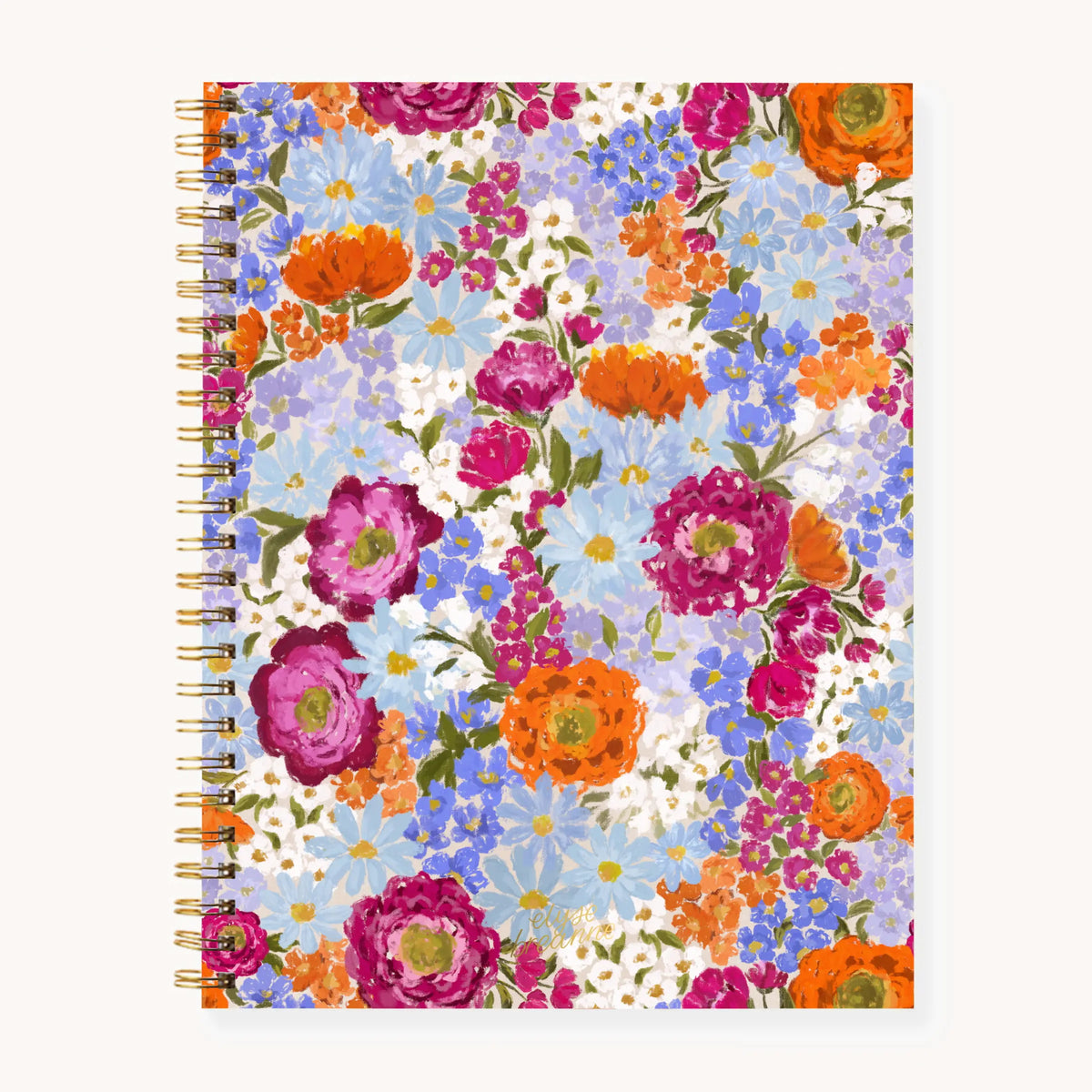 Elyse Breanne Design Spiral Bound Lined Journal - Softcover Writing Notebook, 120 College Ruled Pages, 8.5x11in Soft Touch Cover, Gold Hardware, Recycled Paper, College Office Supplies