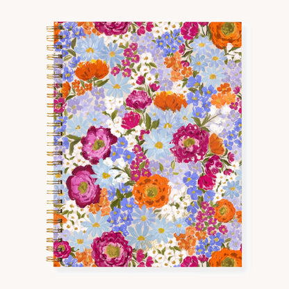 Elyse Breanne Design Spiral Bound Lined Journal - Softcover Writing Notebook, 120 College Ruled Pages, 8.5x11in Soft Touch Cover, Gold Hardware, Recycled Paper, College Office Supplies