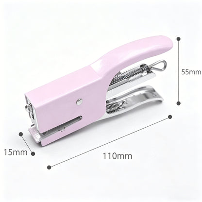 Macaron Color Metal Handheld Stapler, Labor-Saving Portable Mini Stapler for Office School Students, Cute Desk Stationery Supplies