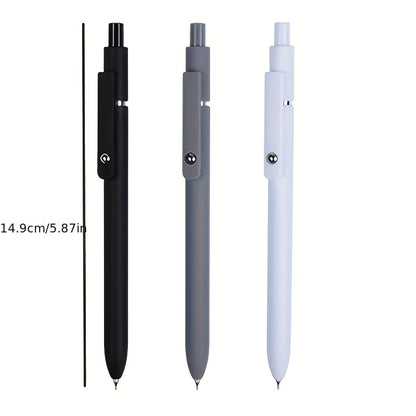 Black, White, and Gray Quick-Drying Fine Point Retractable, Stylish 0.5mm Smooth Writing Pens, Cute Pens for School, Office, Home, Diary, and Gifts, Random Colors