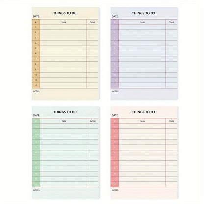 [To-Do List Notepad] 1pc/4 Styles,50 Sheet to-Do List Notepad - Daily Planner Notebook, 5.5x3.9inch,Tear-Off Notepad, Portable, for Office, Office Gift, Task List Organiser, Stationery, Office Stationery, Memo, Planner