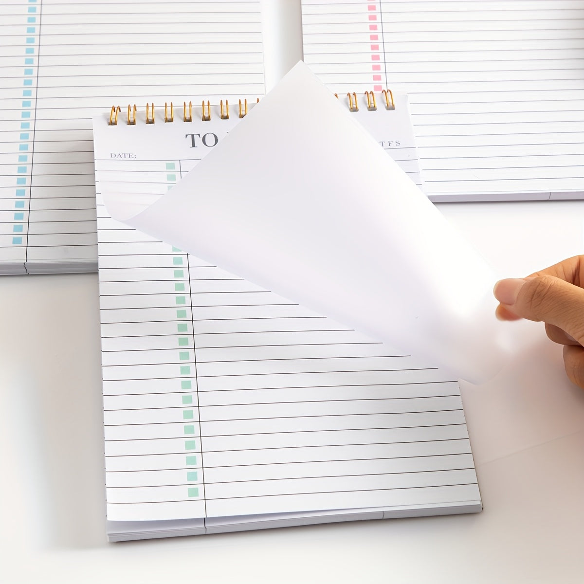 Office Supplies to Do List Notepad, Undated Daily Planner Notepad with to Do List Notebook Checklist Planner Spiral Cover Notepad for School Planner, 52 Sheets, 5.71"*8.66" A5 Size