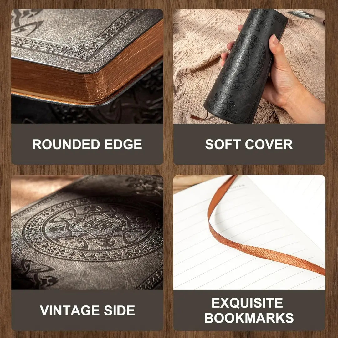 CAGIE soft leather journal A5 Lined college ruled notebooks 4-PACK sketchbook composition back to school shopping 2026 college essentials bible study Prayer Journal Grimoire stuff Gift junk journal scrapbooks,sohochic
