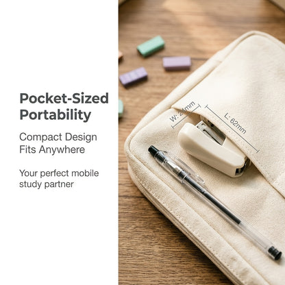 [Compact And Portable] 1pc Mini Stapler And 320pcs Staples, Capacity 40pcs, Max Paper Depth 25Mm, Built-In Starter, Compact And Portable