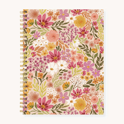 Elyse Breanne Design Spiral Bound Lined Journal - Softcover Writing Notebook, 120 College Ruled Pages, 8.5x11in Soft Touch Cover, Gold Hardware, Recycled Paper, College Office Supplies
