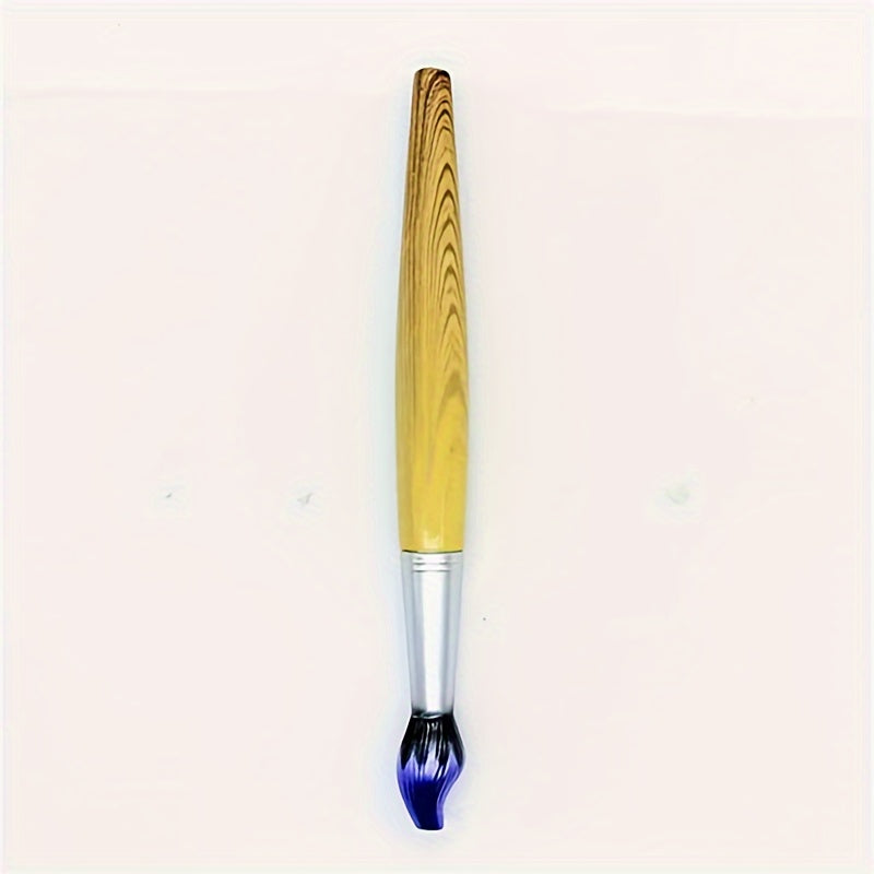 Creative Wood Grain Effect Brush-Shaped Ballpoint Pen - Unique Gift, Colorful Writing Tool, Oil Painting Design, Durable Tip, Smooth Writing Experience - Perfect for Study Supplies, Office, Artistic Expression