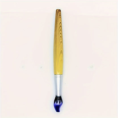 Creative Wood Grain Effect Brush-Shaped Ballpoint Pen - Unique Gift, Colorful Writing Tool, Oil Painting Design, Durable Tip, Smooth Writing Experience - Perfect for Study Supplies, Office, Artistic Expression