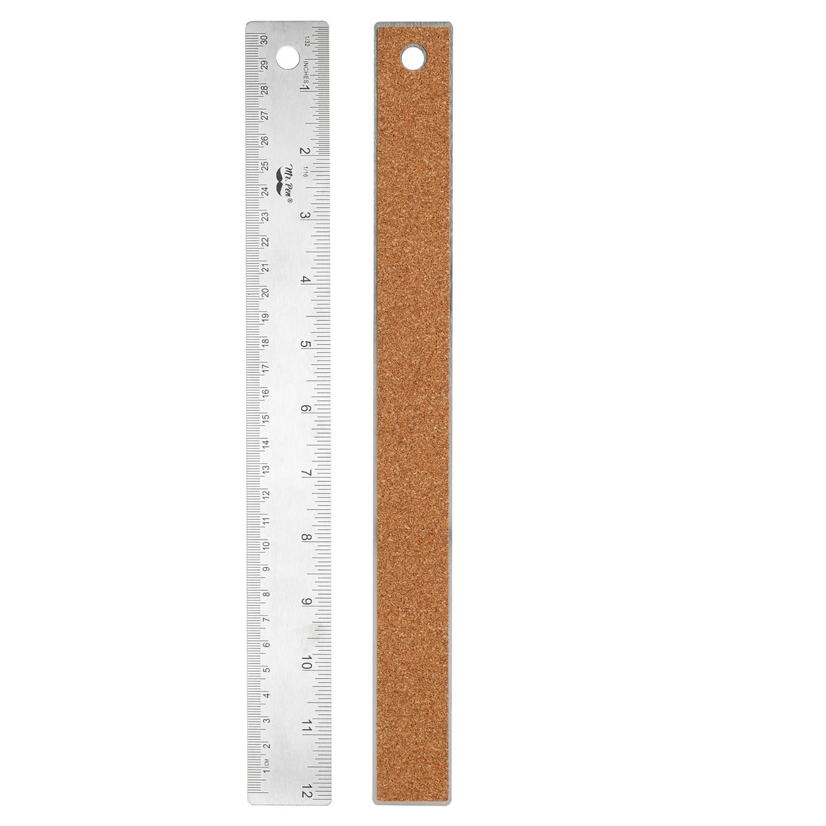 Mr. Pen- Metal Ruler with Non-Slip Cork Back, 12 Inch